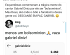 Por apoiar Bolsonaro, Gabriel Diniz tem morte comemorada