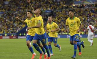 Jogadores fazem agradecimento a Deus por vitória na Copa América