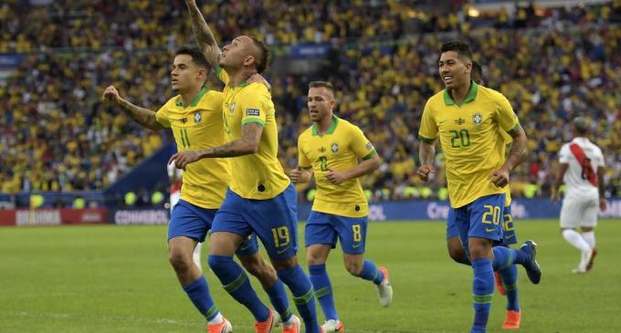 Jogadores fazem agradecimento a Deus por vitória na Copa América