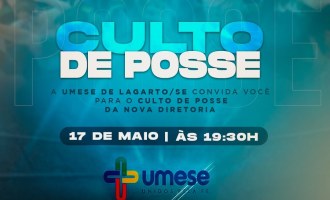 culto de posse da nova diretoria da UMESE de Lagarto-SE.